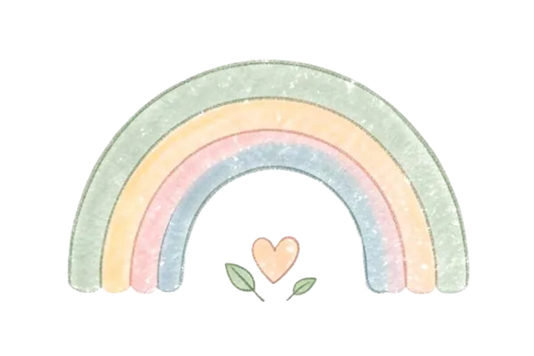 Pastel rainbow illustration